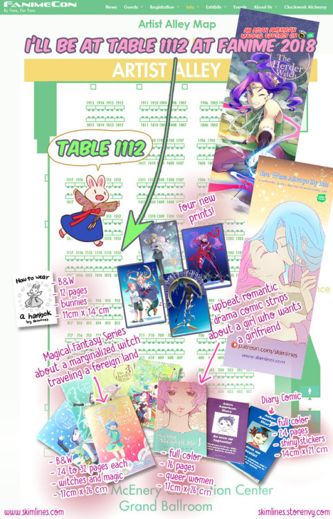 skimcasual:Hello! I’m going to be at fanime at table 1112 this...