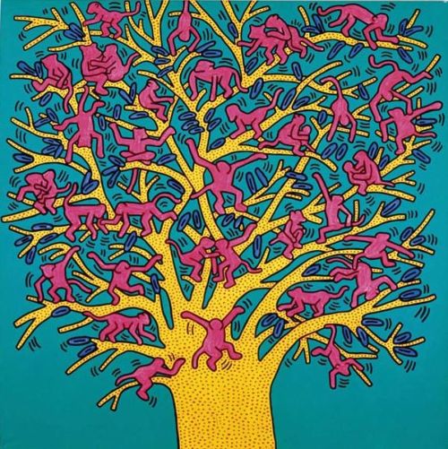 artimportant:Keith Haring, “The Tree of Monkeys”,...