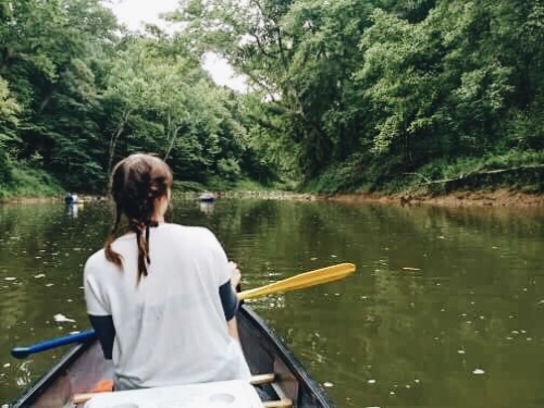 Went canoeing yesterday. 