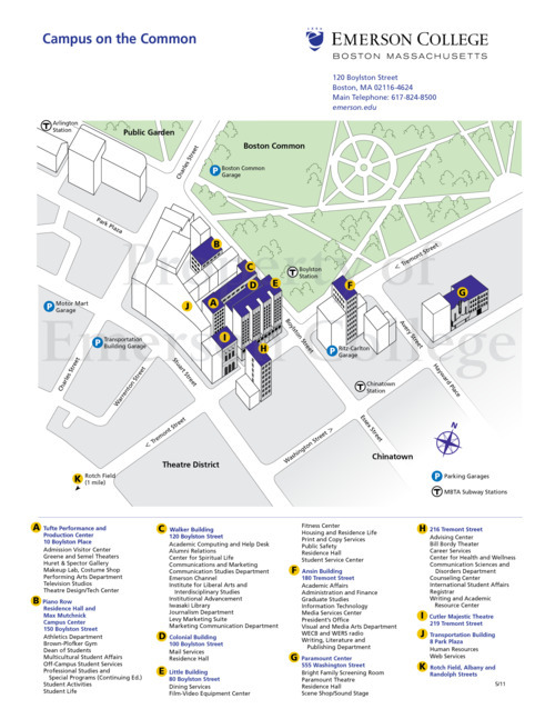 Marissa G Kelley Emerson College Campus Map