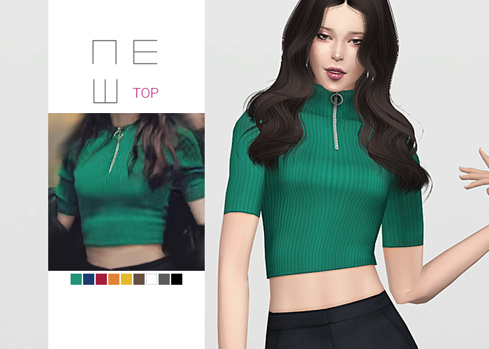 New Topâ€¢ New mesh / EA mesh edit
â€¢ Category: top (women)
â€¢ Age: teen / young adult / adult / elder
â€¢ 9 swatches
â€¢ Suggested by vvillowcreek
Download: SimFileShare