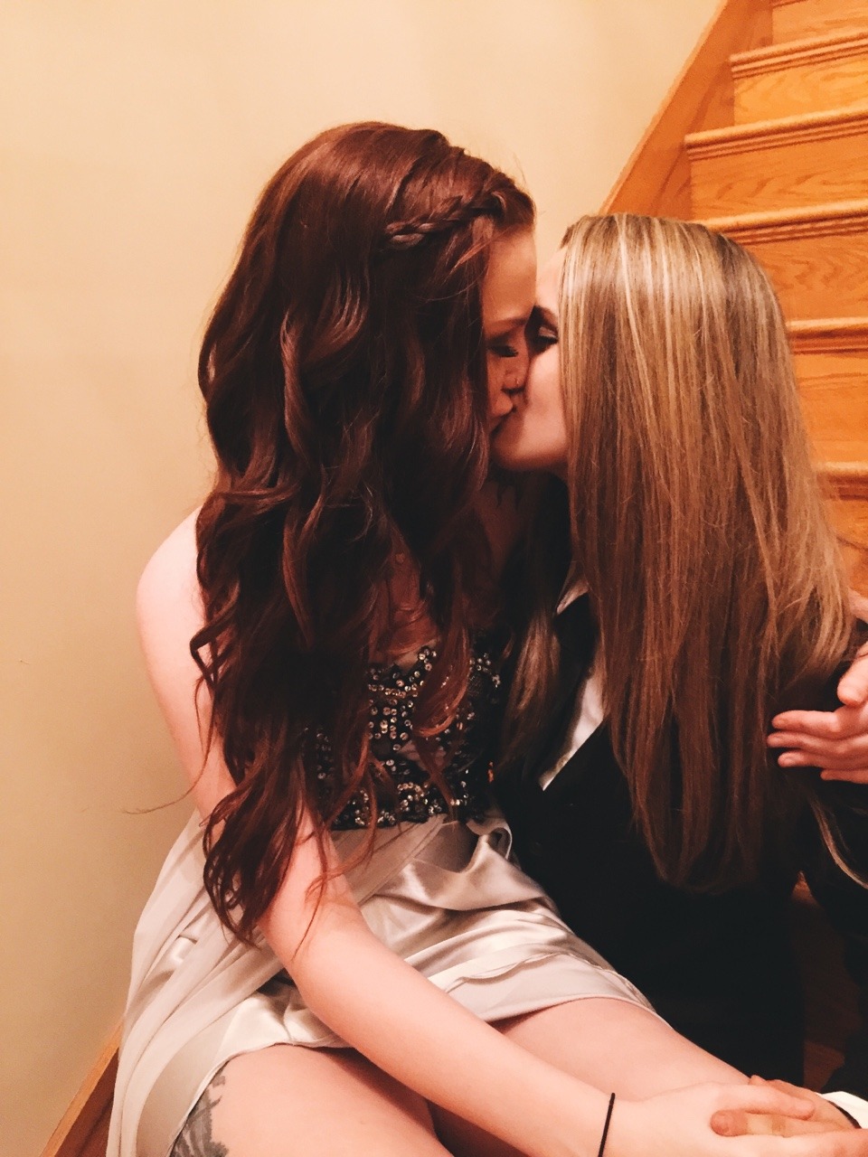 Young lesbian lezdom fetish babes kiss