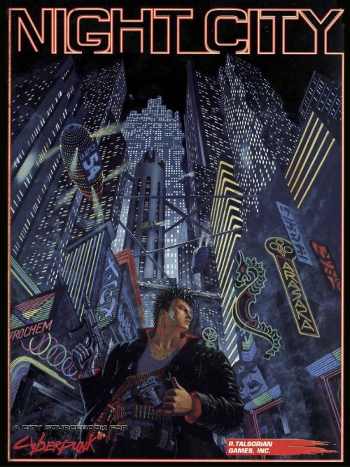 abginspo:Art from Cyberpunk 2020′s city guide, Night City...