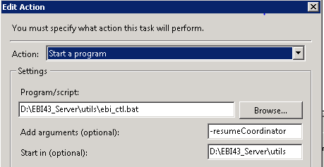 Windows Task Scheduler for Cleo Clarify Server stopping