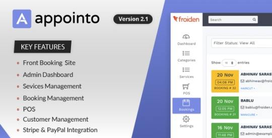 Appointo v2.1.3 - Booking Management System Nulled