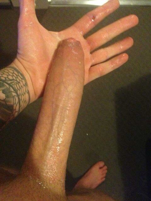 Jerking cock at the hotel