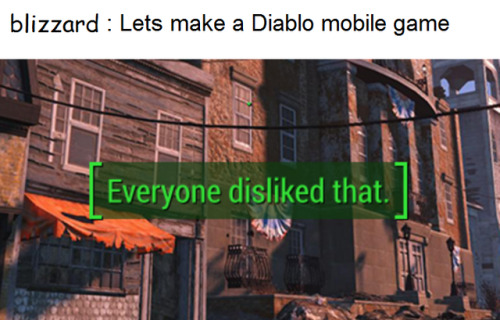 Diablo mobile game meme