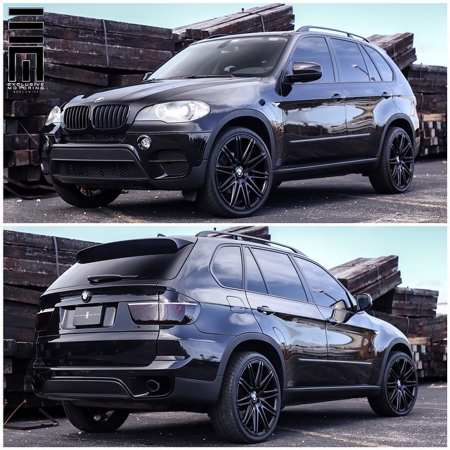 Exclusive Motoring Worldwide Blacked out BMW X5 with black exterior trim and...