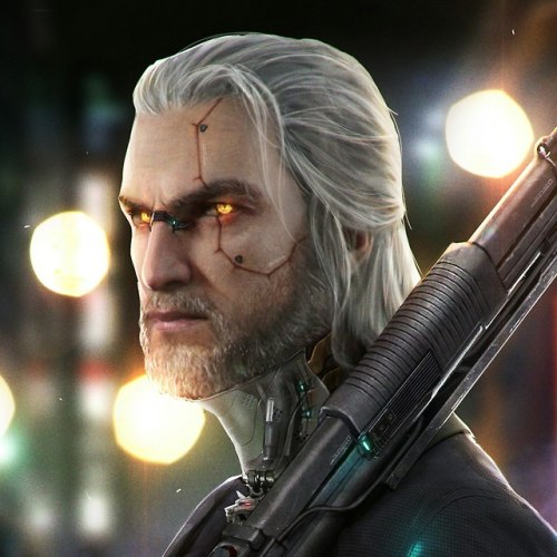 kyberpank:The Witcher 2077 fanart by Johnson Ting