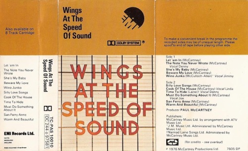 jacobthomas2:Paul McCartney / Wings: cassette covers.