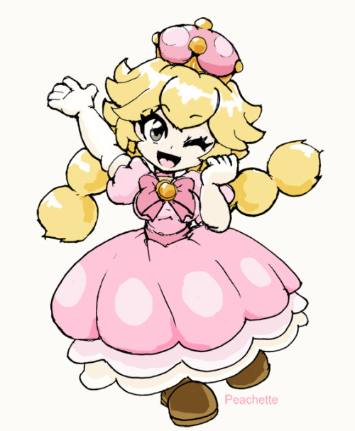 dan-heron:Quick doodle of Mario’s Peachette, went for a short...