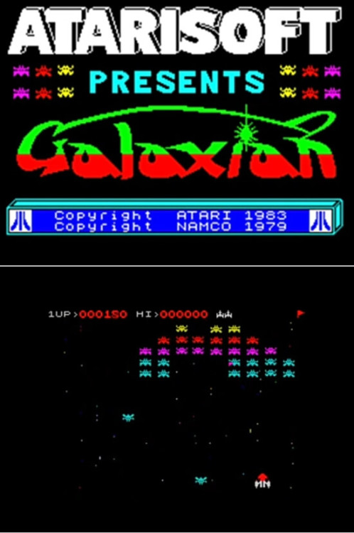 galaxian 80s arcade games docking with new ship for more fire power