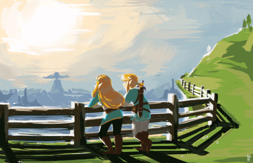 a Breath of the Wild piece I did recently, I love the dreamy...