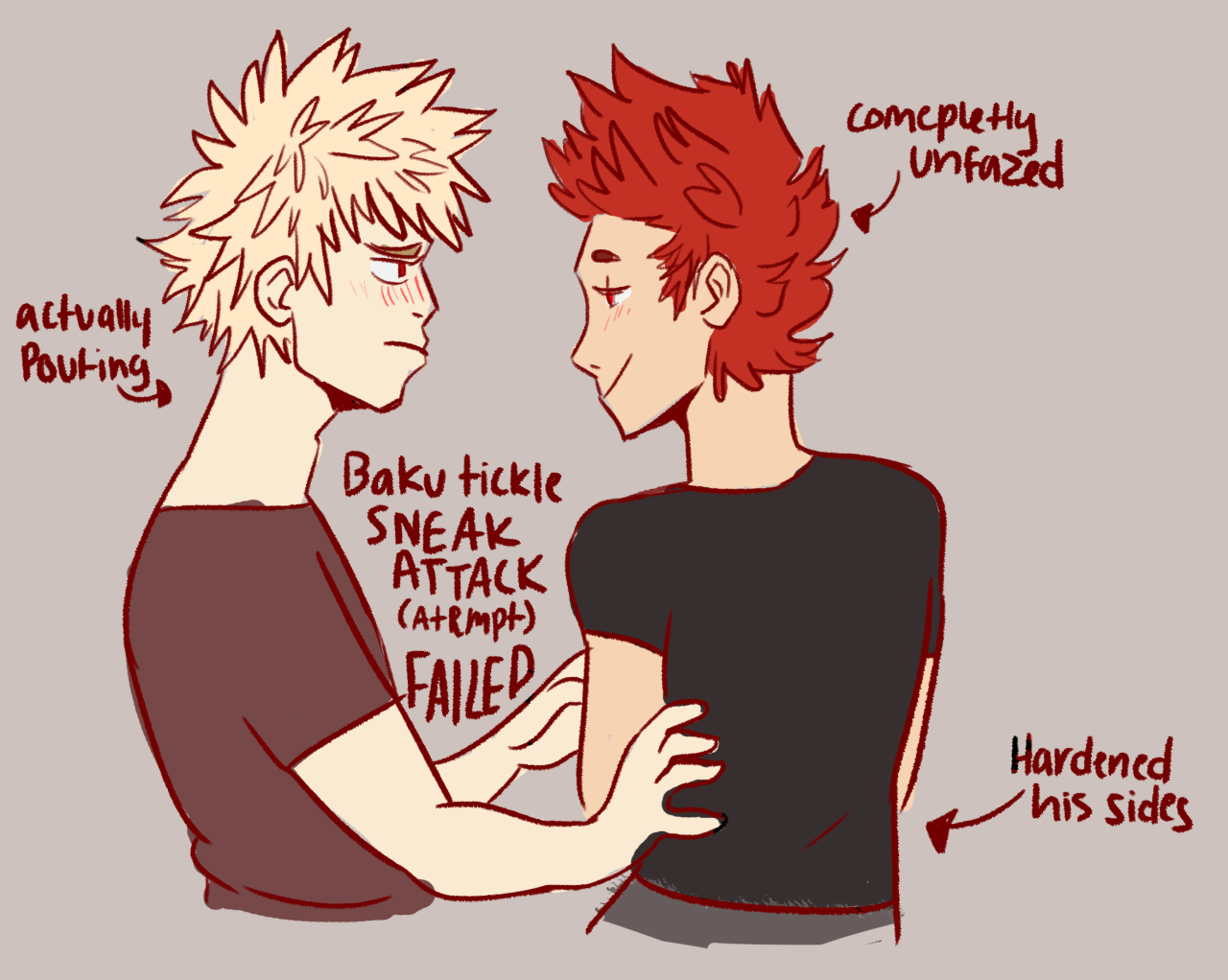 My Hero Academia Bakugo And Kirishima Tickle