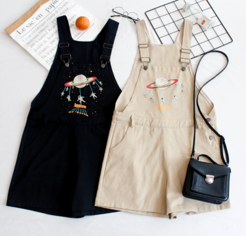 littlealienproducts:Astronaut & Planet Overalls ♡ Use...