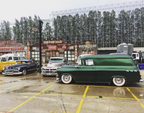 Raining day#57chevy#paneltruck#rodsantique (at...