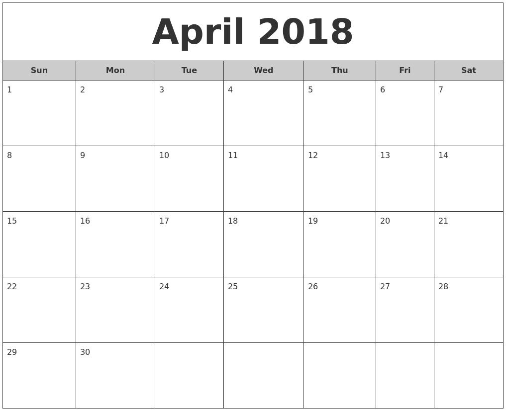 Microsoft Template Calendar 2018
