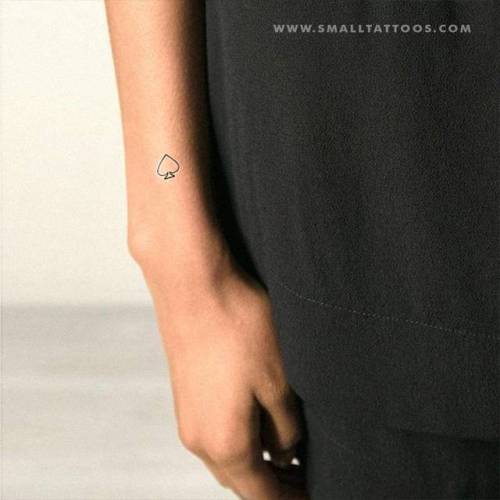 Spade outline temporary tattoo, get it here ►... temporary