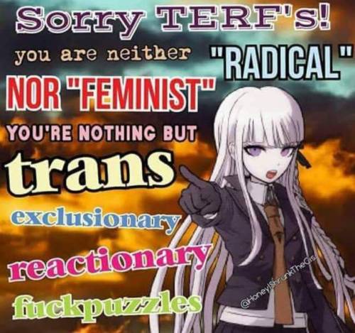 theironguardian:To all “Terfs”: If it isn’t obvious by now...