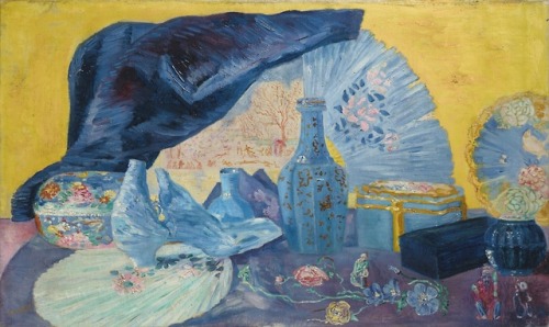 kafkasapartment:HARMONIE EN BLEU,1919.James Ensor. Oil on...