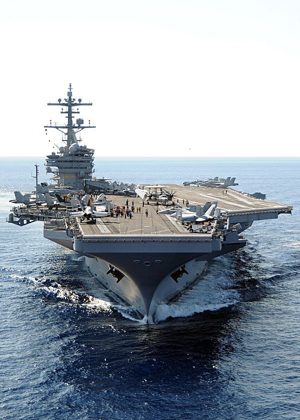 retrowar — The aircraft carrier USS George H.W. Bush (CVN 77)...