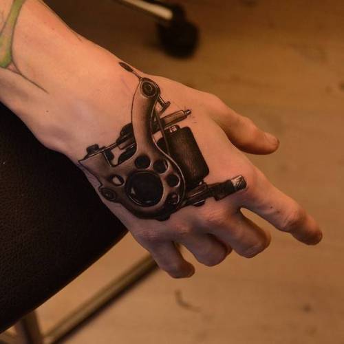 By Kevin Rosenkjær, done at Frederik Den Niendes Tattoo Shop,... black and grey;machine;kevinrosenkjaer;facebook;twitter;hand tool;medium size;hand;other