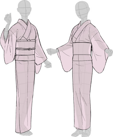 Kimono drawing guide ½, by Kaoruko Maya (tumblr,... - tanuki☼kimono