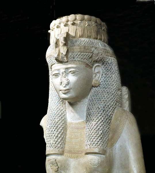 Statue of Meritamen The Queen Meritamen wears two... - Egypt Museum