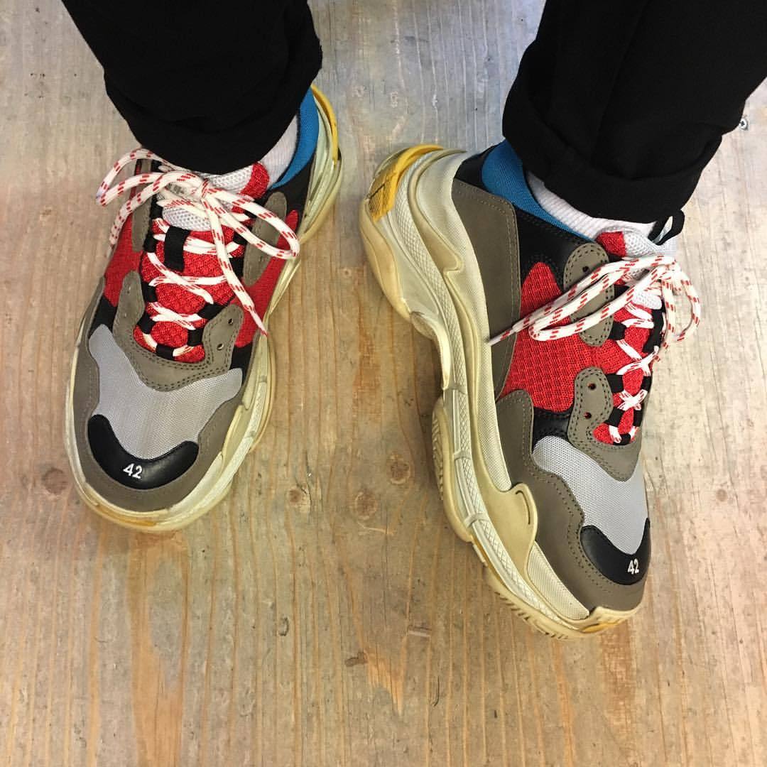 balenciaga triple s lego on feet