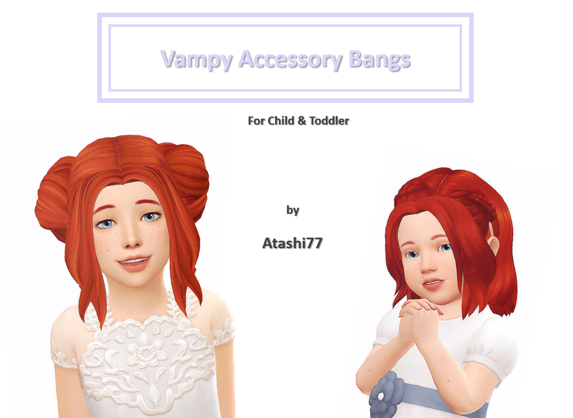 Sims 4 cc maxis match hair with bangs acc - dastut