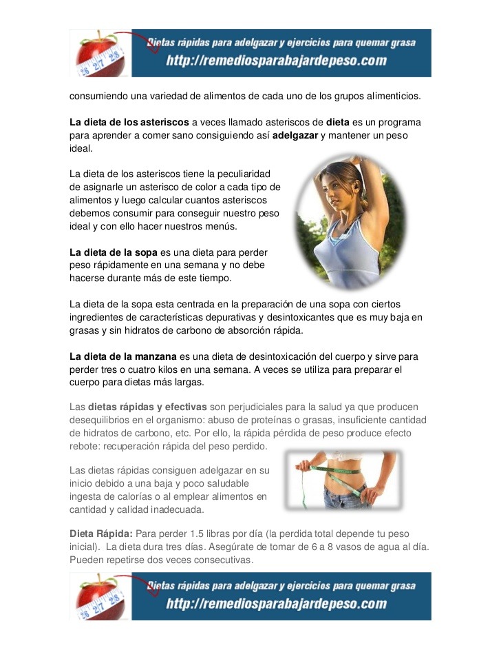 Dieta para perder 5 libras semanales Dieta para perder 5 libras semanales
