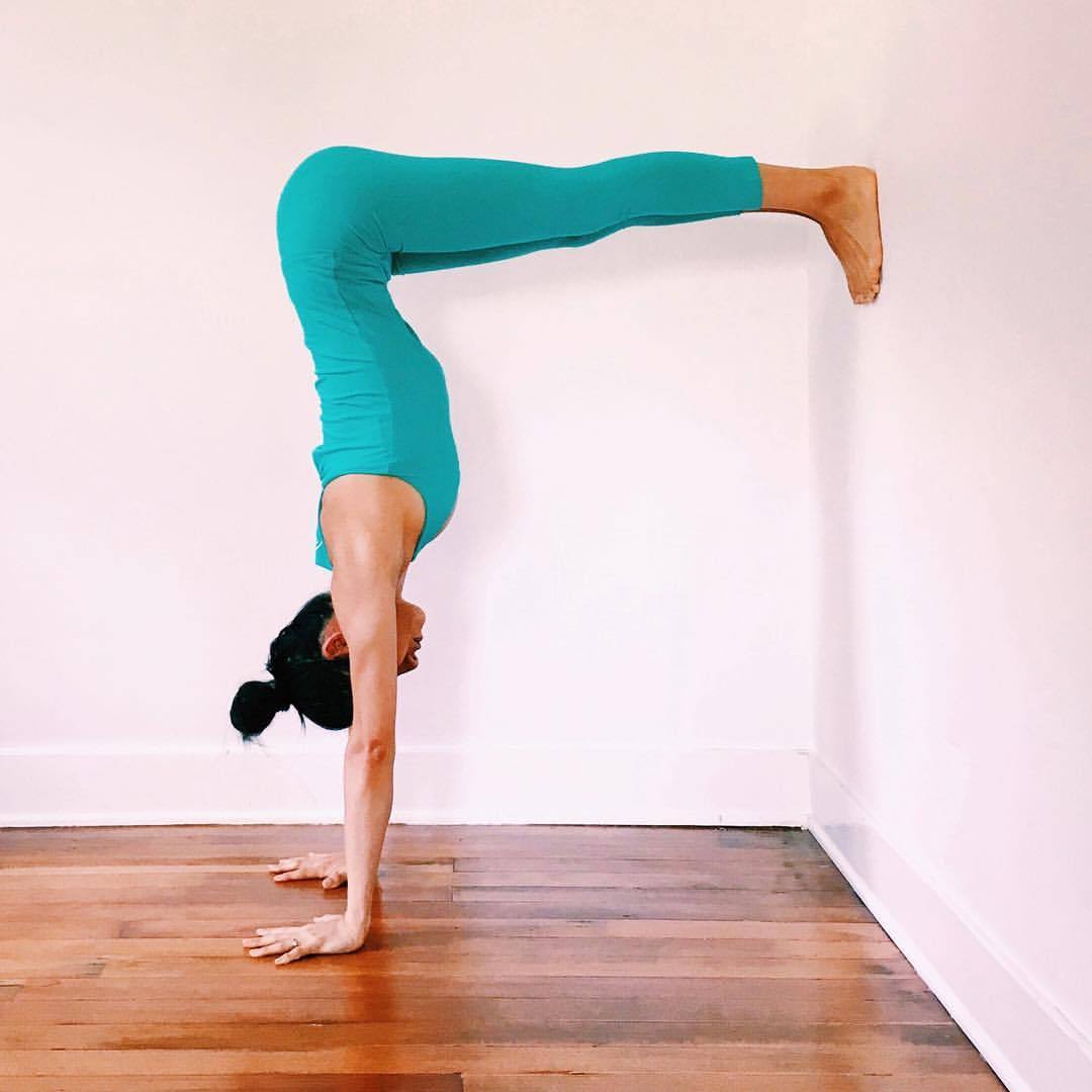 ellen.yoga — DETAIL + DEPTH | From Utkatasana at the wall, come...