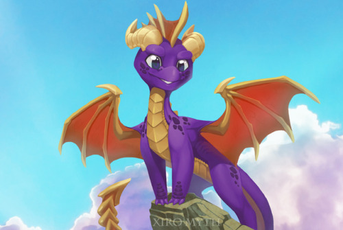 A WIP of a Spyro image I am working on to sell at the local...