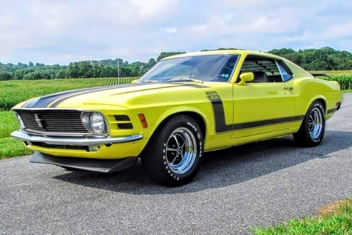 hotrodzandpinups:musclecardefinition:1969 Ford Mustang Boss...