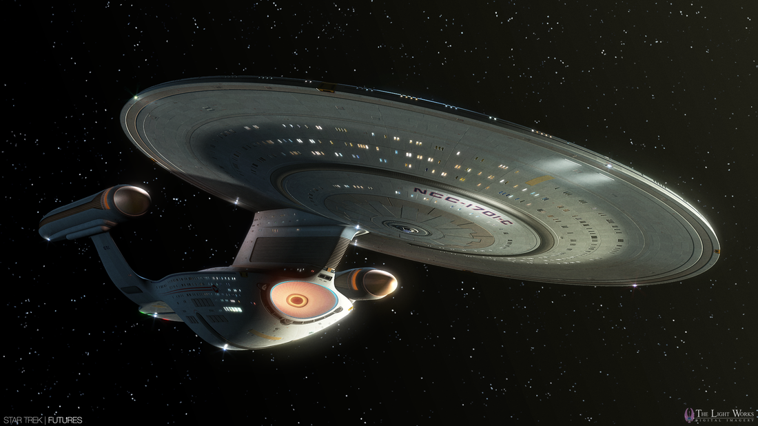 Starfleet ships — Ambassador-class by Andrew Probert, model by...