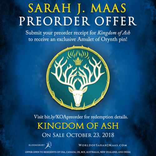 worldofsarahjmaas:Preorder Sarah J. Maas’s KINGDOM OF ASH to...