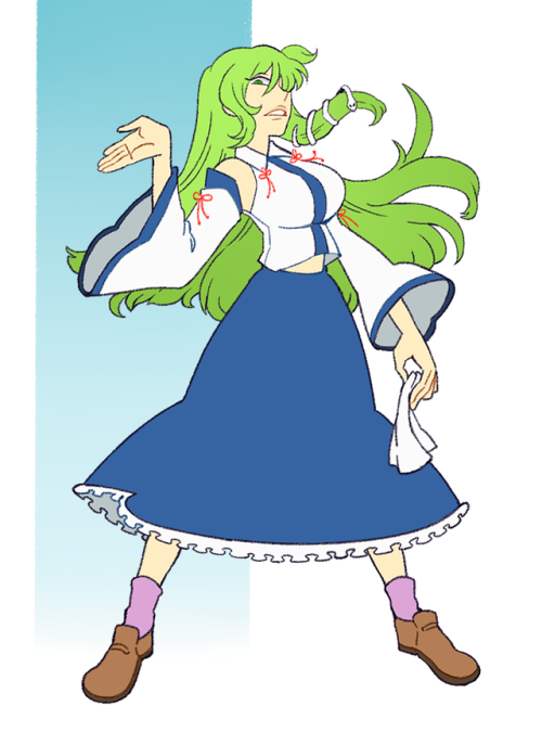 paperose:Sanae doodle because I’m love her = w=)