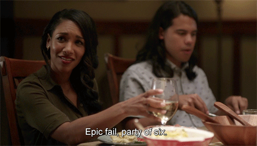 Candice Patton and Carlos Valdes as Iris West and Cisco Ramon in “Paradox” (Photo Credit: Tumblr)
