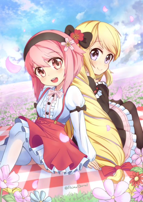 limebarrel:My drawing of Sakura and Elise for the Heroes of...