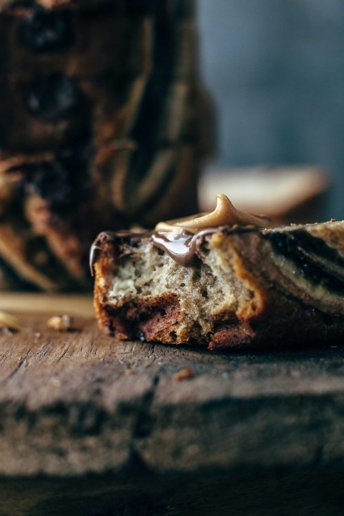 sweetoothgirl:CHOCOLATE PEANUT BUTTER BANANA BREAD