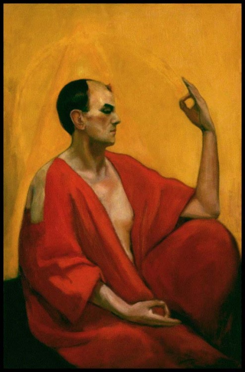 Aleister Crowley by Leon Engers Kennedy ~ ca.1917 © National Portrait Gallery London. Bibliothèque Infernale on FB