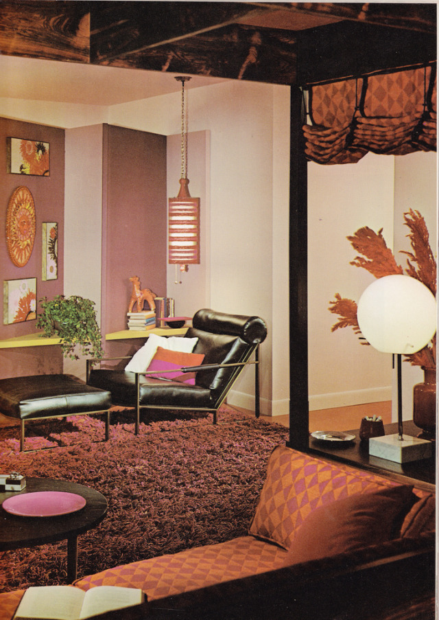 The Swinging Sixties — 1964 living room design.