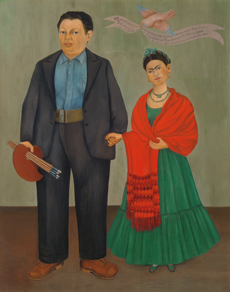 Frida Kahlo - “Frida y Diego Rivera” (1931, óleo sobre lienzo, 100 x 79 cm, San Francisco Museum of Modern Art, San Francisco)
Tengo que reconocer que este cuadro de Frida Kahlo me pone un poco de mal humor (bueno, en realidad casi todos los que...