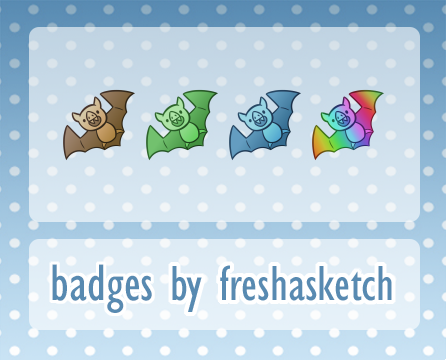 some sub badges I made for people on twitter :)