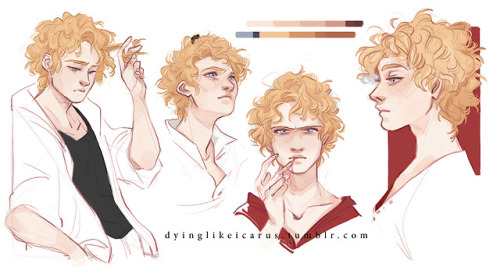 dyinglikeicarus:Enjolras Modern!Au Model sheet ~