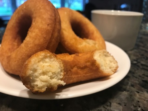 Finally found a good recipe for cake doughnuts like the ones I...