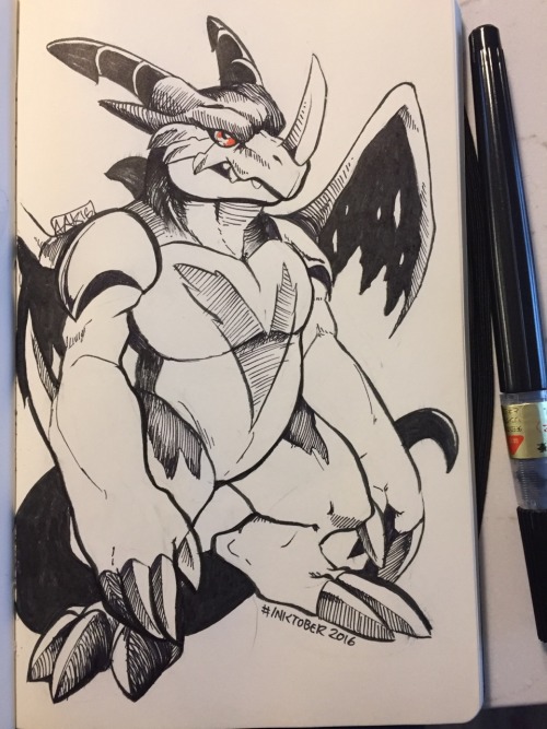 weremagnus:Couple of Digimon Inktobers while on vacation.