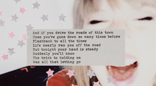 speaknow:The trick to holding on - T.S.