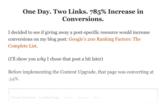 “Increase Conversions” post – Post conversions increase