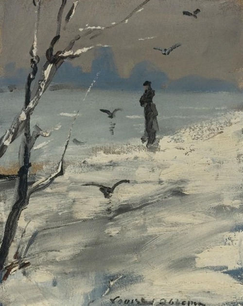 loumargi:Elegant Woman on a Winter’s Walk - Louise Abbema